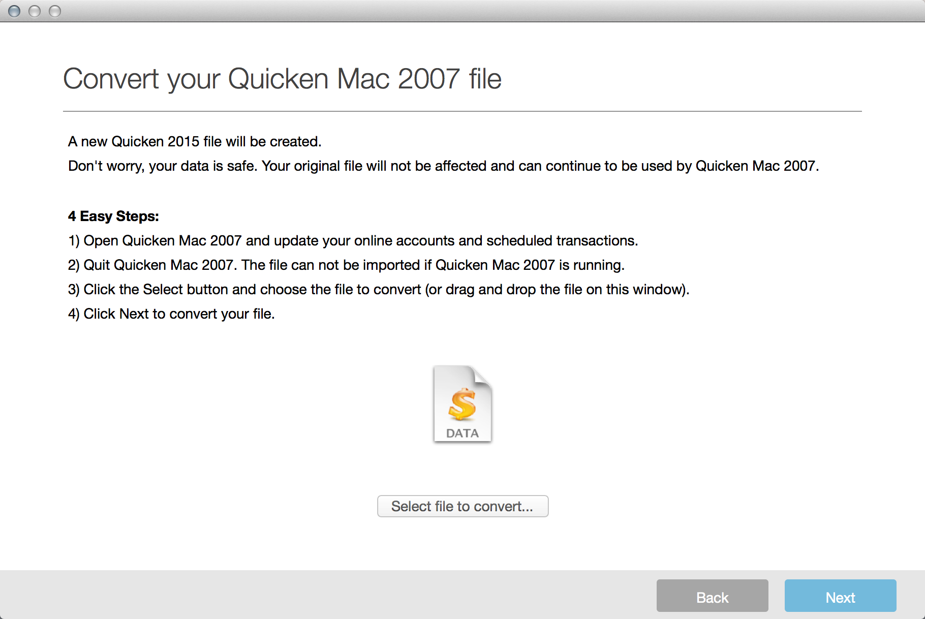 can you import quicken for mac into quicken?